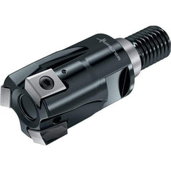Walter - 25mm Cut Diam, 8mm Max Depth of Cut, Indexable Square Shoulder End Mill - Multiple Insert Styles, T22 Modular Connection, 90° Lead Angle, Through Coolant - Eagle Tool & Supply