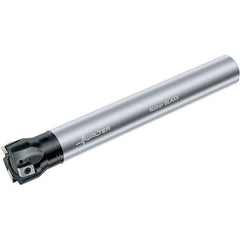Walter - 1-1/2" Cut Diam, 0.48" Max Depth of Cut, 1-1/2" Shank Diam, 10" OAL, Indexable Square Shoulder End Mill - Multiple Insert Styles, Cylindrical Shank, 90° Lead Angle, Through Coolant, Series Blaxx - Eagle Tool & Supply