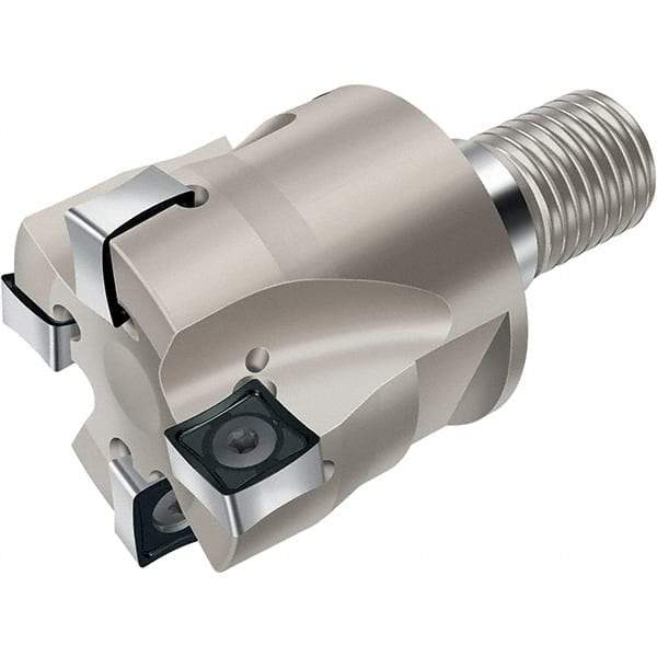 Walter - 40mm Cut Diam, 10mm Max Depth of Cut, Indexable Chamfer & Angle End Mill - Multiple Insert Styles, Modular Connection Shank, Through Coolant - Eagle Tool & Supply