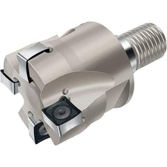 Walter - 40mm Cut Diam, 10mm Max Depth of Cut, Indexable Chamfer & Angle End Mill - Multiple Insert Styles, Modular Connection Shank, Through Coolant - Eagle Tool & Supply