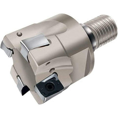 Walter - 40mm Cut Diam, 13mm Max Depth of Cut, Indexable Square Shoulder End Mill - Multiple Insert Styles, T36 Modular Connection, 90° Lead Angle, Through Coolant - Eagle Tool & Supply