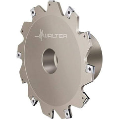 Walter - Shell Mount Connection, 0.1575" Cutting Width, 1.1811" Depth of Cut, 125mm Cutter Diam, 1.2598" Hole Diam, 6 Tooth Indexable Slotting Cutter - F4053.BN Toolholder, LN.X 070204 Insert, Right Hand Cutting Direction - Eagle Tool & Supply