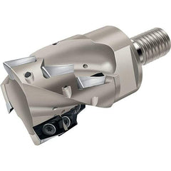 Walter - 50mm Cut Diam, 43mm Max Depth of Cut, Indexable Square Shoulder Helical End Mill - Multiple Insert Styles, T45 Modular Connection, 90° Lead Angle, Through Coolant - Eagle Tool & Supply