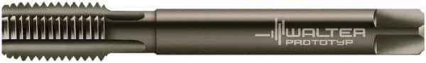 Walter-Prototyp - 3/4-16 UNF 2B 4 Flute Nitride/Oxide Finish Powdered Metal Straight Flute Machine Tap - Modified Bottoming, Right Hand Thread, 110mm OAL, 24mm Thread Length, Oversize - Eagle Tool & Supply