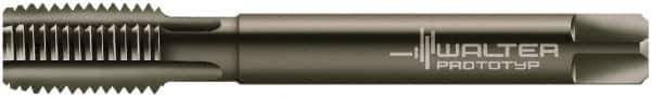 Walter-Prototyp - 1/2-20 UNF 2B 4 Flute Nitride/Oxide Finish Powdered Metal Straight Flute Machine Tap - Modified Bottoming, Right Hand Thread, 100mm OAL, 21mm Thread Length, Oversize - Exact Industrial Supply