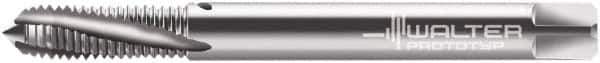 Walter-Prototyp - 1/4-20 UNJC 3 Flute 3B Modified Bottoming Spiral Flute Tap - Powdered Metal, Bright Finish, 80mm OAL, Right Hand Flute, Right Hand Thread, Series 224101 - Eagle Tool & Supply