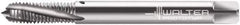 Walter-Prototyp - 1/4-28 UNJF 3 Flute 3B Modified Bottoming Spiral Flute Tap - Powdered Metal, Bright Finish, 80mm OAL, Right Hand Flute, Right Hand Thread, Series 234101 - Eagle Tool & Supply