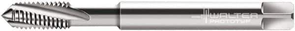Walter-Prototyp - #10-32 UNF 3 Flute 2B Modified Bottoming Spiral Flute Tap - Powdered Metal, Bright Finish, 70mm OAL, Right Hand Flute, Right Hand Thread, Series 23416 - Exact Industrial Supply