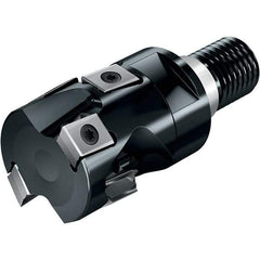Walter - 32mm Cut Diam, 32mm Max Depth of Cut, 78.99mm OAL, Indexable Square Shoulder Helical End Mill - LN.U0904..R Inserts, T28 Modular Connection, 90° Lead Angle, Through Coolant, Series F5038 - Eagle Tool & Supply