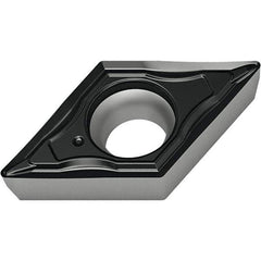 Walter - DCMT32.52 FP4 Grade WPP20S Carbide Turning Insert - TiCN/Al2O3/TiN Finish, 55° Diamond, 3/8" Inscr Circle, 5/32" Thick, 1/32" Corner Radius - Eagle Tool & Supply