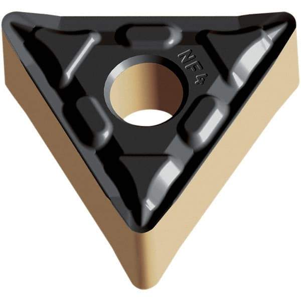 Walter - TNMG331 NF4 Grade WSM10 Carbide Turning Insert - TiAlN/Al2O3/ZrCN Finish, 60° Triangle, 3/8" Inscr Circle, 3/16" Thick, 1/64" Corner Radius - Eagle Tool & Supply