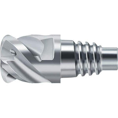 Walter-Prototyp - H2EC Carbide End Milling Tip Insert - TiAlN/TiAl Finish, 4 Flutes, 16mm Cutting Diam, 10mm Depth of Cut, 18.7mm Extension, 0.0787" Cnr Rad - Eagle Tool & Supply