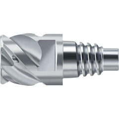 Walter-Prototyp - H2EC Carbide End Milling Tip Insert - TiAlN/TiAl Finish, 4 Flutes, 16mm Cutting Diam, 10mm Depth of Cut, 18.7mm Extension, 0.1181" Cnr Rad - Eagle Tool & Supply
