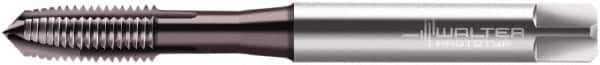 Walter-Prototyp - M10x1.50 Metric, 3 Flute, Hardlube Finish, Powdered Metal Spiral Point Tap - Plug Chamfer, Left Hand Thread, 100mm OAL, 20mm Thread Length, 10mm Shank Diam, 6HX Class of Fit, Series EP2021382 - Exact Industrial Supply