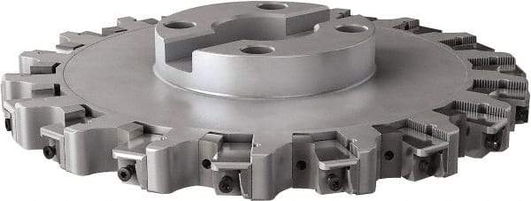 Seco - Shell Mount Connection, 0.6299" Cutting Width, 3.6024" Depth of Cut, 315mm Cutter Diam, 2.3622" Hole Diam, 18 Tooth Indexable Slotting Cutter - R335.25 Toolholder, LNHQ 1707, XNHQ 1707 Insert, Right Hand Cutting Direction - Eagle Tool & Supply
