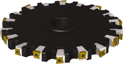Seco - Arbor Hole Connection, 1.02" Cutting Width, 3.41" Depth of Cut, 254mm Cutter Diam, 2" Hole Diam, 7 Tooth Indexable Slotting Cutter - 335.25 Toolholder, LNHQ 1707, XNHQ 1707 Insert, Neutral Cutting Direction - Eagle Tool & Supply