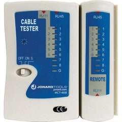 Jonard Tools - Modular Cable Tester - LED Screen, RJ11, RJ12 & RJ45 Connectors - Eagle Tool & Supply