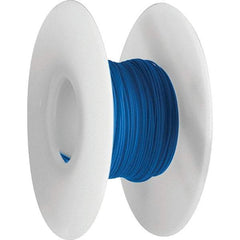 OK Industries - 30 AWG, 1 Strand, 30.4 m OAL, Copper Hook Up Wire - Blue Kynar Jacket, 0.02" Diam - Eagle Tool & Supply