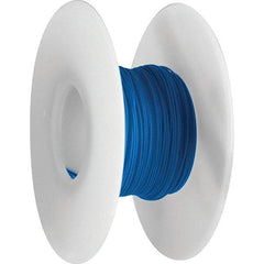 OK Industries - 26 AWG, 1 Strand, 30.4 m OAL, Copper Hook Up Wire - Blue Kynar Jacket, 0.027" Diam - Eagle Tool & Supply