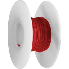 OK Industries - 24 AWG, 1 Strand, 30.4 m OAL, Copper Hook Up Wire - Red Kynar Jacket, 0.03" Diam - Eagle Tool & Supply