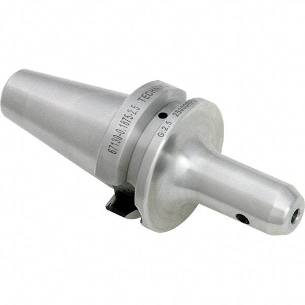 Techniks - BT30 Dual Contact Taper 3/8 Hole End Mill Holder & Adapter - 1" Nose Diam, 2-1/2" Projection - Exact Industrial Supply