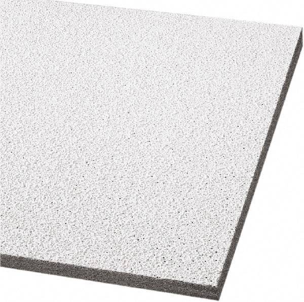 Armstrong World - 24" Long x 24" Wide, Wet-Formed Mineral Fiber Ceiling Tile - ASTM E1264 Specification, White - Eagle Tool & Supply
