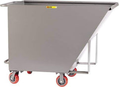 Little Giant - 2,000 Lb Load Capacity, 3/4 Cu Yd, Steel Tilt Truck - 27" Wide x 56-3/4" Long x 40-5/8" High, Gray - Eagle Tool & Supply