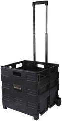 Safco - 1 Compartment, 18-1/4" Wide x 39-3/8" High x 15" Deep, Portable File Boxes - Plastic, Black - Eagle Tool & Supply