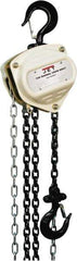 Jet - 3,300 Lb Lifting Capacity, 20' Lift Height, Hand Hoist - Made from Chain, 57' Overhaul to Lift 1' - Eagle Tool & Supply