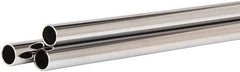 ECONOCO - 144" Max Width Round Tubing Closet Rod - 1.062" Diam, Chrome Finish - Eagle Tool & Supply