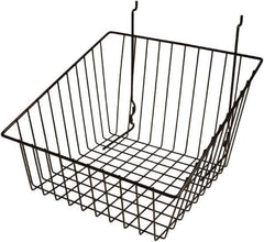 ECONOCO - 12" Deep, Square Steel Peg Board/Slatwall Basket - 12" Wide x 8" High - Eagle Tool & Supply