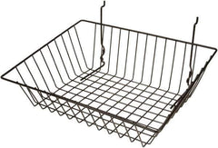 ECONOCO - 12" Deep, Rectangular Steel Peg Board/Slatwall Basket - 15" Wide x 5" High - Eagle Tool & Supply