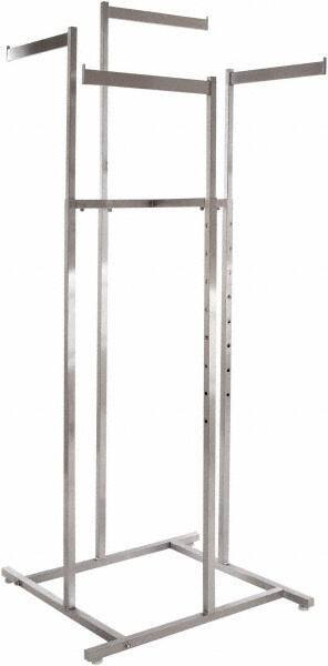 ECONOCO - Chrome 4-Way Display Rack - 71" High - Eagle Tool & Supply
