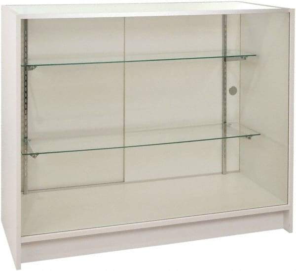 ECONOCO - 2 Shelf Visible Storage Cabinet - Melamine, 48" Wide x 20" Deep x 38" High, White - Eagle Tool & Supply