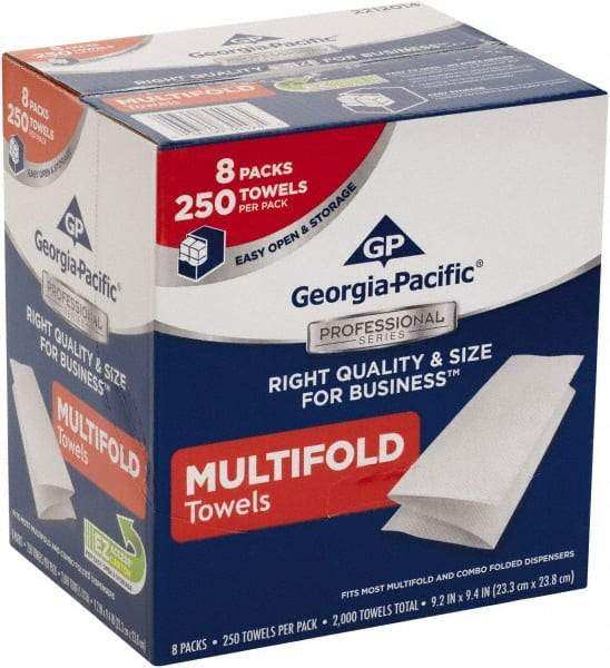 Georgia Pacific - 1 Ply White Multi-Fold Paper Towels - 9-1/4" Wide - Eagle Tool & Supply