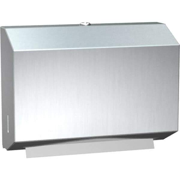 ASI-American Specialties, Inc. - Manual, Stainless Steel Paper Towel Dispenser - 200 C-Fold or 275 Multi-Fold, Silver - Eagle Tool & Supply