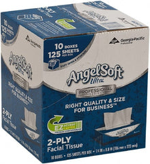 Georgia Pacific - Case of (10) 125-Sheet Flat Boxes of White Facial Tissues - Eagle Tool & Supply