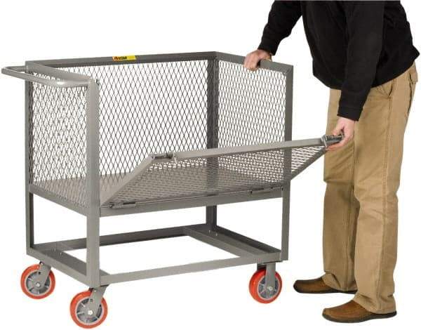 Little Giant - 2,000 Lb Capacity Steel Raised Deck Box Truck - Steel Deck, 24" OAW, 48" Platform Length x 20" Platform Height, Polyurethane Casters - Eagle Tool & Supply