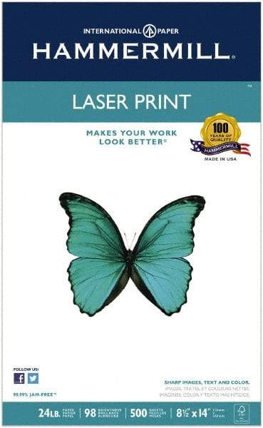 Hammermill - 8-1/2" x 14" White Copy Paper - Use with Laser Printers, Copiers - Eagle Tool & Supply