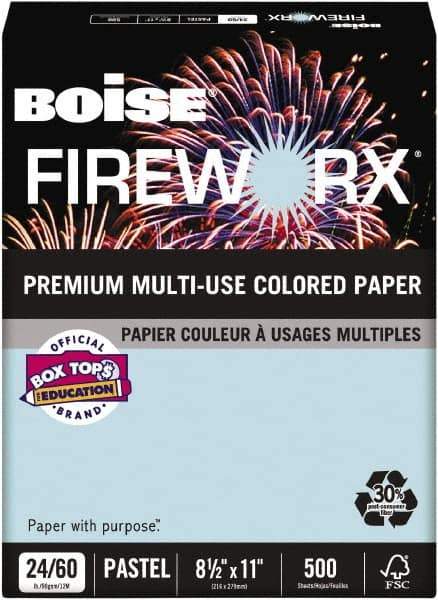 Boise - 8-1/2" x 11" Bottle Rocket Blue Colored Copy Paper - Use with Laser Printers, Copiers, Inkjet Printers - Eagle Tool & Supply