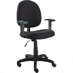 ALERA - 41-1/8" High Adjustable Chair - 25-1/4" Wide x 25-1/4" Deep, 100% Acrylic Fabric Seat, Black - Eagle Tool & Supply