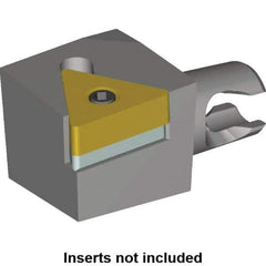 Kennametal - Right Hand Cut, Size KM16, TN.. Insert Compatiblity, Modular Turning & Profiling Cutting Unit Head - 10mm Ctr to Cutting Edge, 20mm Head Length, Series KM Micro - Eagle Tool & Supply