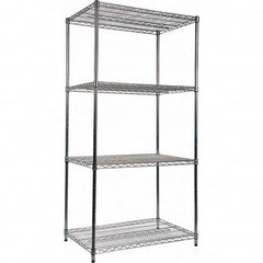 ALERA - 4,000 Lb Capacity 4 Shelf Wire Shelving - Starter Unit - Eagle Tool & Supply