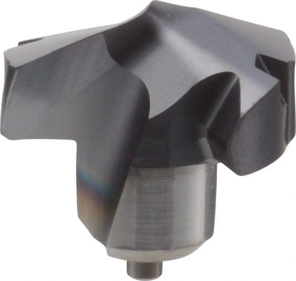 Kennametal - Series KenTIP, 13.89mm Diam Grade KCP15 140° Replaceable Drill Tip - Carbide, AlTiN Finish, Q Seat Size - Eagle Tool & Supply