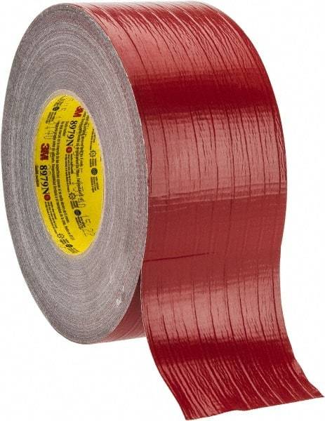 3M - 3" x 55m Red Duct Tape - 12.1 mil, Rubber Adhesive, Polyethylene Film Backing, 36 Lb/ln Tensile Strength, 200°F Max, Series 8979N - Eagle Tool & Supply