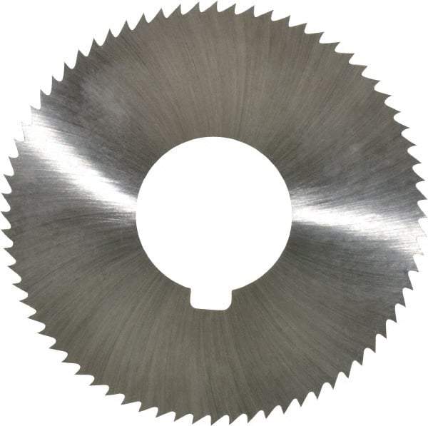 Value Collection - 2-3/4" Diam x 0.023" Blade Thickness x 1" Arbor Hole Diam, 72 Tooth Slitting and Slotting Saw - Arbor Connection, Right Hand, Uncoated, High Speed Steel, Concave Ground, Contains Keyway - Eagle Tool & Supply