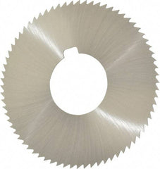 Value Collection - 2-3/4" Diam x 0.032" Blade Thickness x 1" Arbor Hole Diam, 72 Tooth Slitting and Slotting Saw - Arbor Connection, Right Hand, Uncoated, High Speed Steel, Concave Ground, Contains Keyway - Eagle Tool & Supply