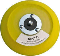 Made in USA - 6" Diam Hook & Loop Disc Backing Pad - Firm Density, 12,000 RPM - Eagle Tool & Supply