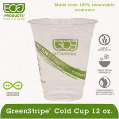 ECO PRODUCTS - Renewable & Compostable Cold Cups - 12 oz - Clear - Eagle Tool & Supply