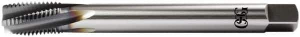 OSG - M30x3.50 Metric Coarse 6 Flute Plug Spiral Flute Tap - Vanadium High Speed Steel, TiCN Finish, Left Hand Flute, Right Hand Thread, D20, Series 13118 - Eagle Tool & Supply